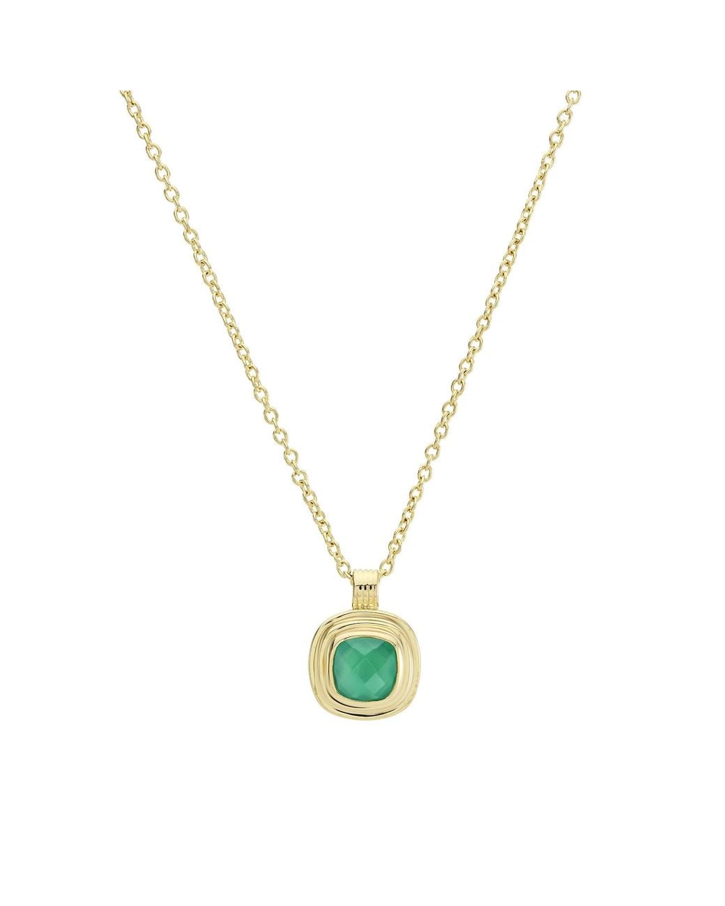 Auree Jewellery Metallic California Cushion Onyx Necklace