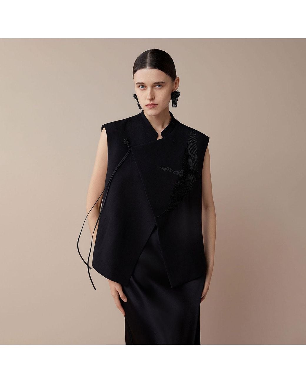 Silkinc Black Jinghong Swan Goose Waistcoat