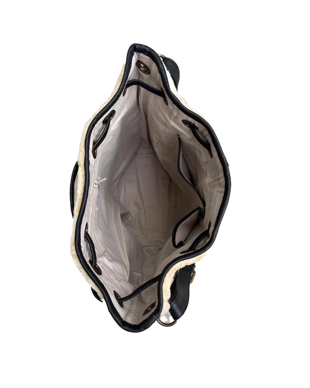 tirillm Metallic Neutrals Luna Bucket Bag