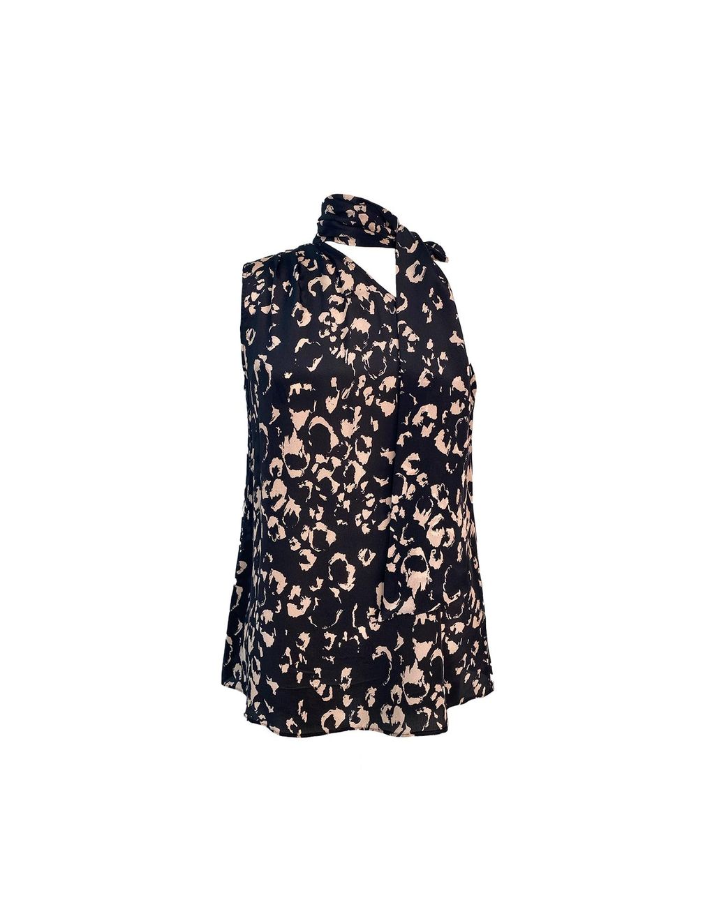Solgo Atelier Blue Ade One-Shoulder Mulberry Silk Top