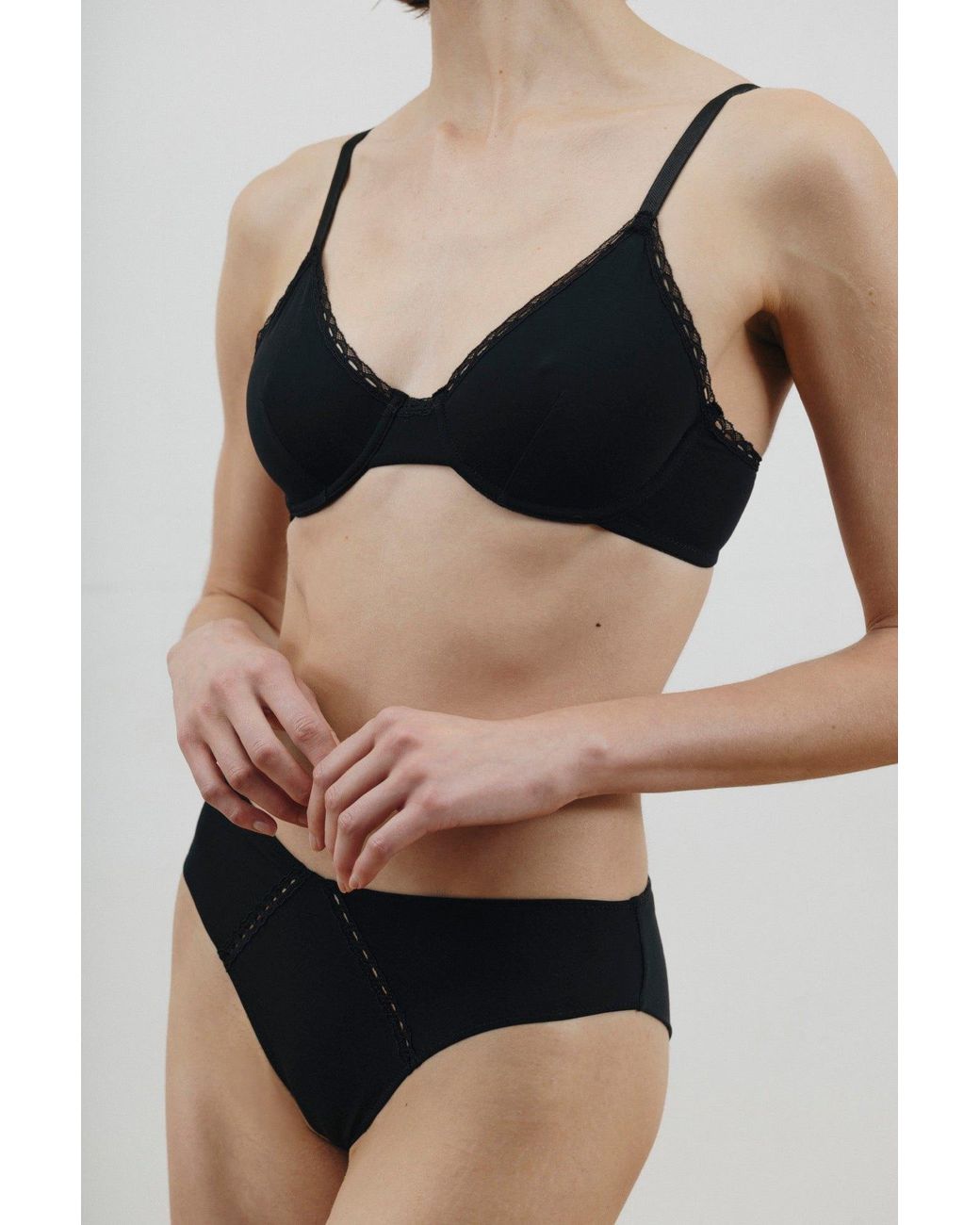 Verdant Intimates Black Modal Air Full Bra