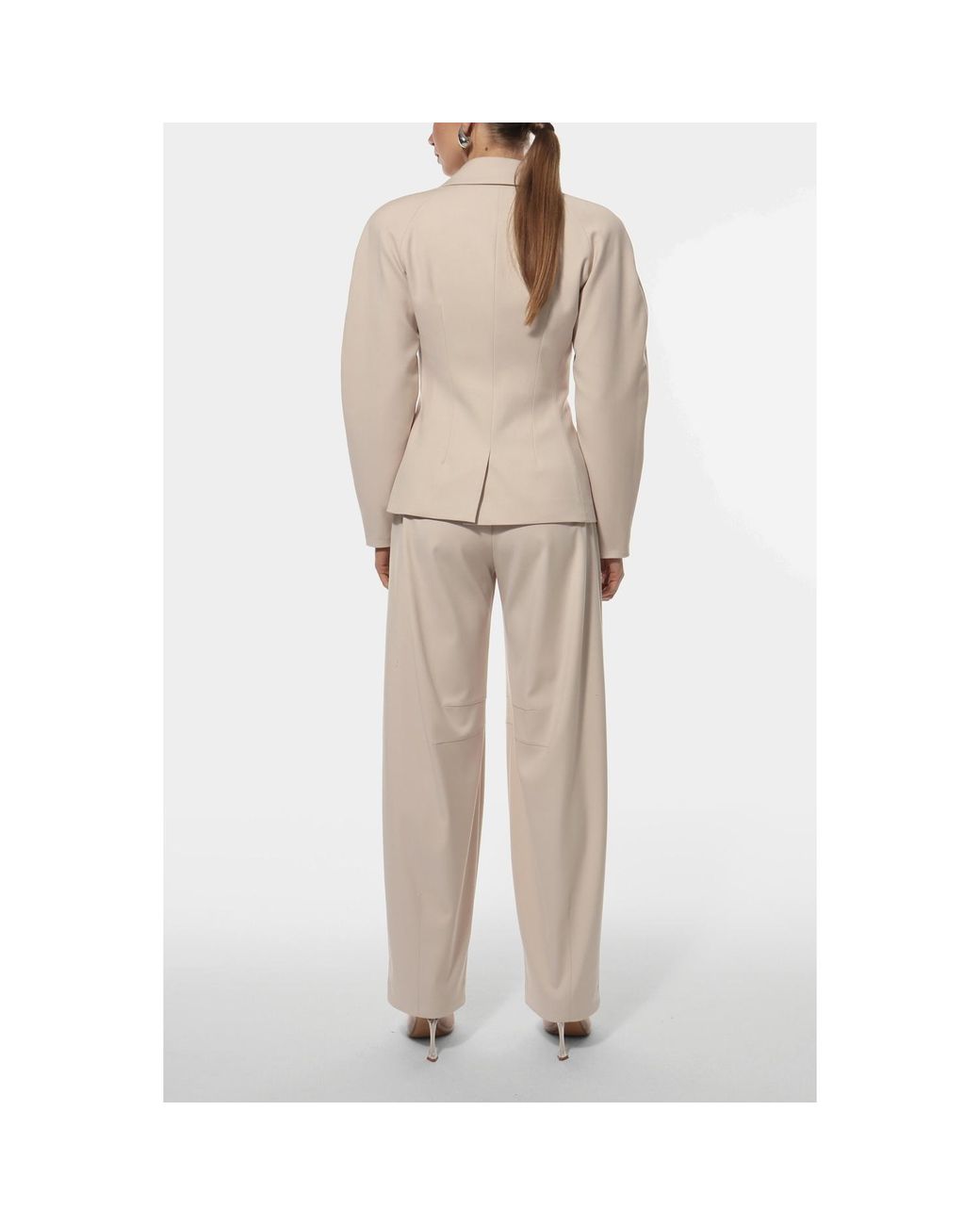AGGI by HALEWSKI Natural Neutrals Rovena Sheer Dew Blazer