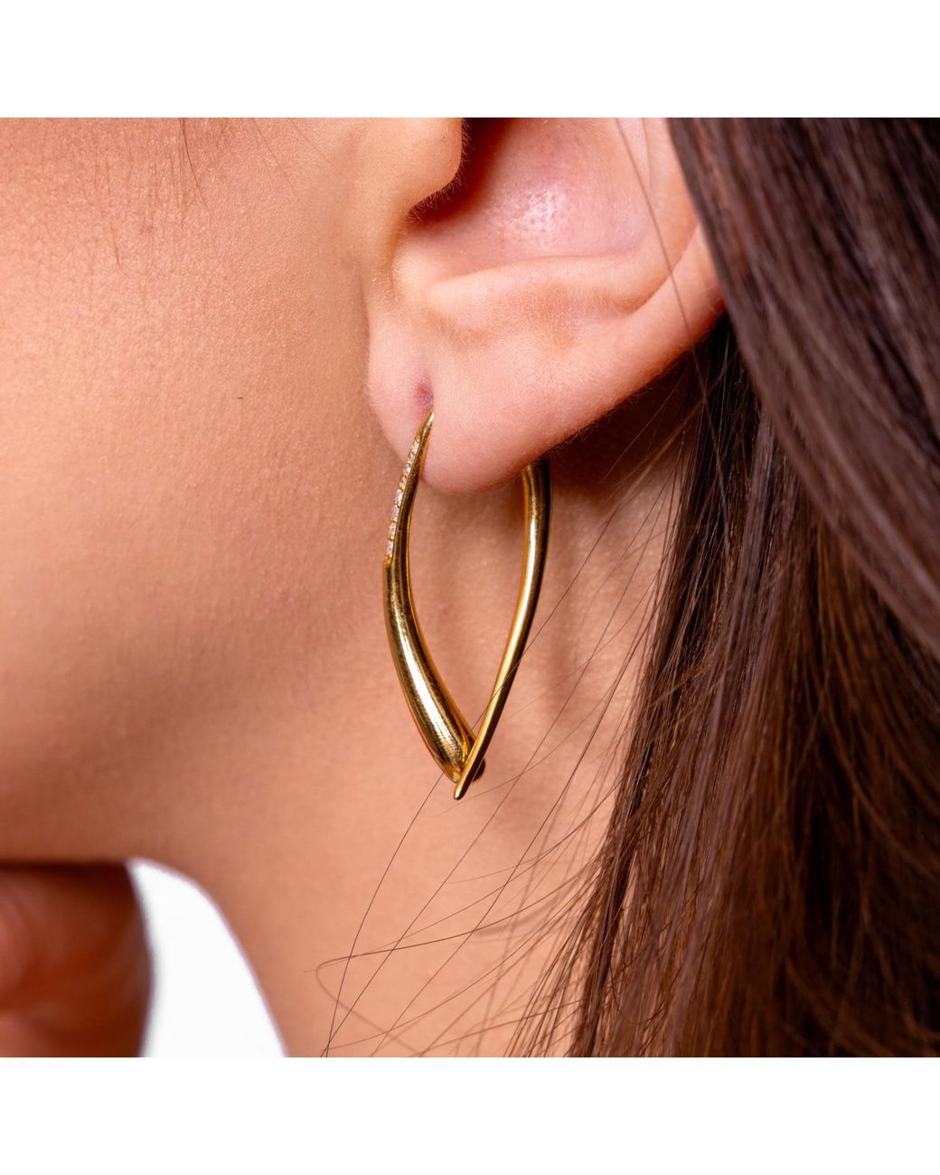 Lucy Quartermaine Metallic Sycamore Front And Back Earrings