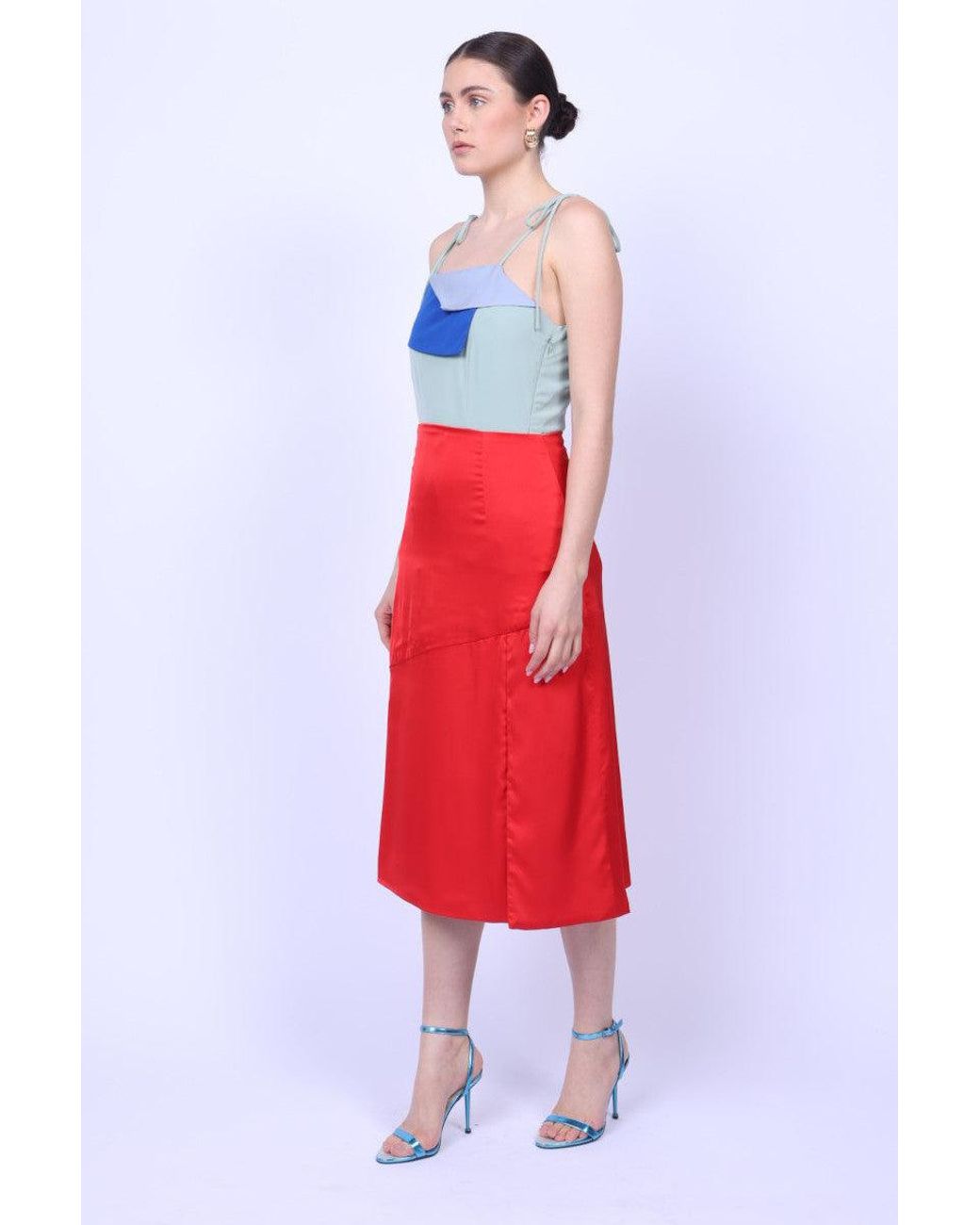 Mary Dickow Red Alma Skirt