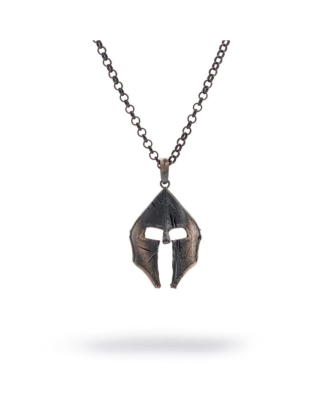 Ebru Jewelry Metallic Spartan Warrior Sterling Necklace for men
