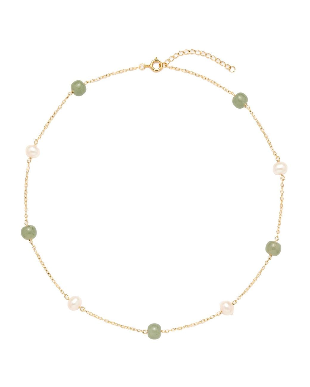 seree Metallic Olivia Jade And Pearl Necklace