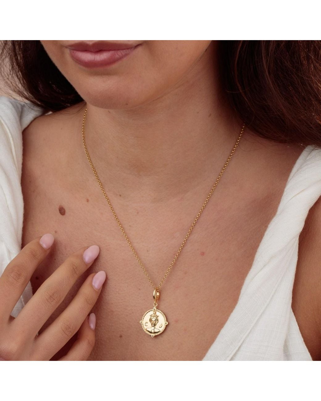 Lily Charmed Metallic Plated Goddess Of And Mothers Hera Charm Necklace