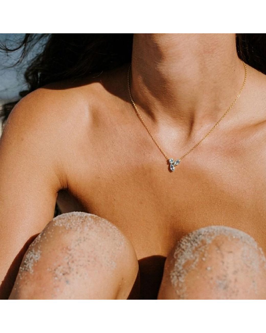With Love Darling Metallic Water Drop Splash Necklace