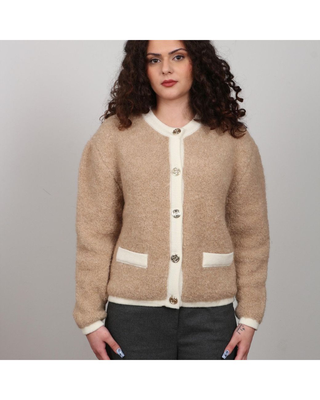 Nuvv Collection Wool And Alpaca Blend Button-Front Cardigan – Warm And Lightweight Natural Fibres
