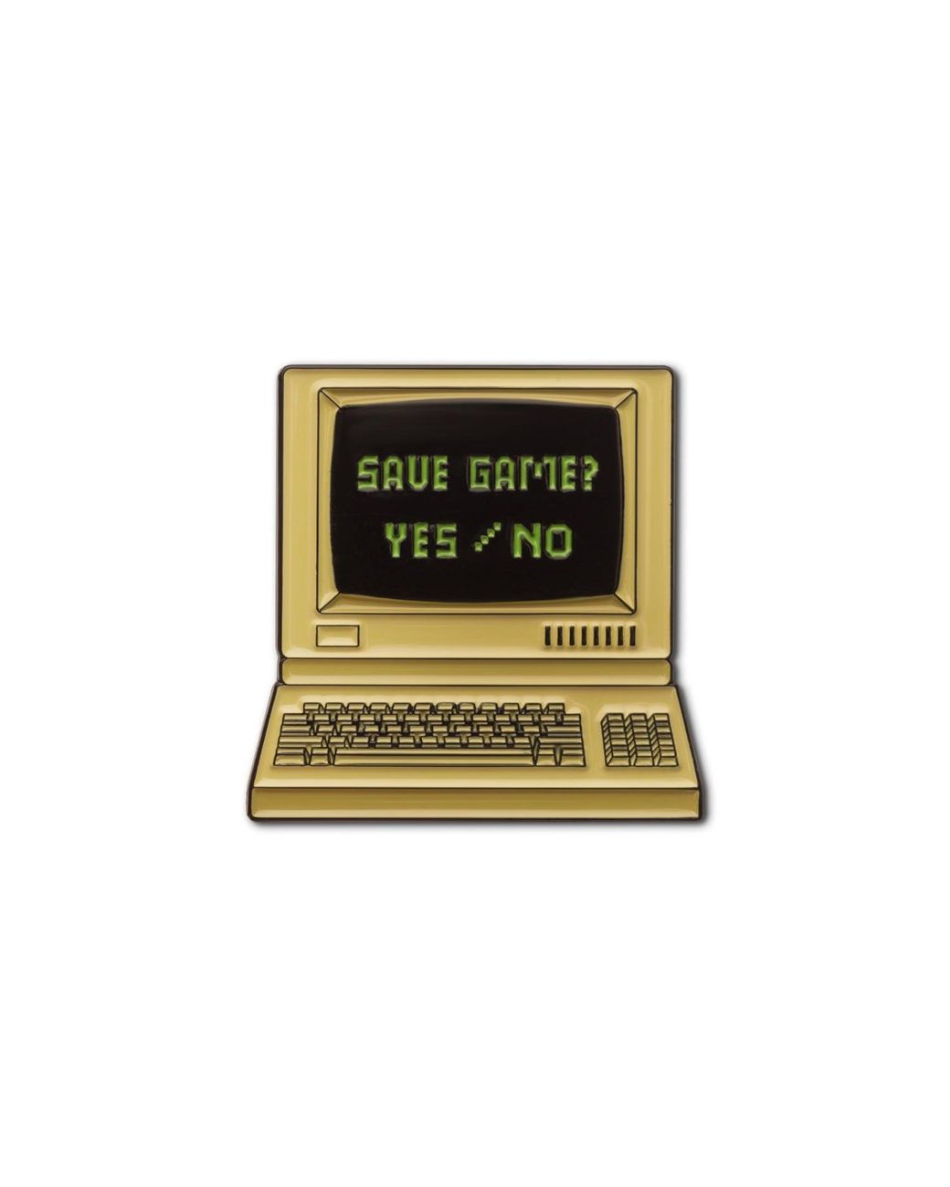 Make Heads Turn Green Neutrals Enamel Pin Old Computer