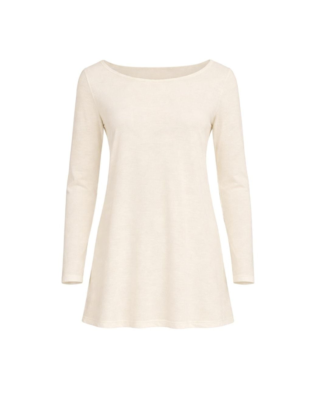 Conquista White Neutrals Cream Long-Sleeve Relaxed Fit Top