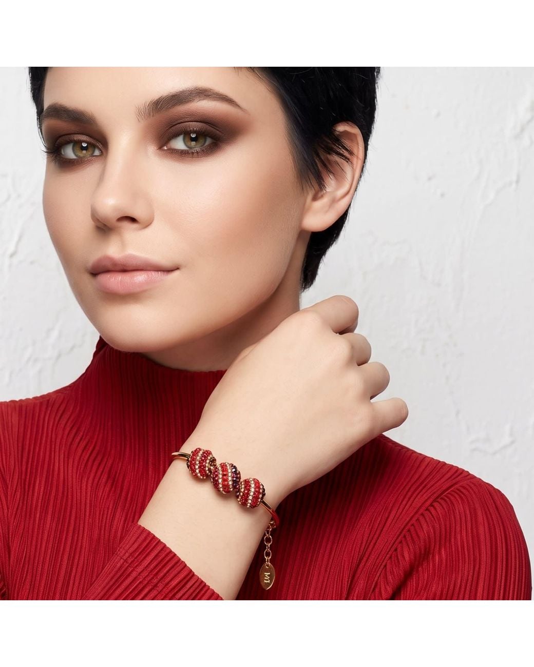 Iliana Arrazola Metallic Magic Ball Bracelet, Glass Beads, Beaded Jewelry