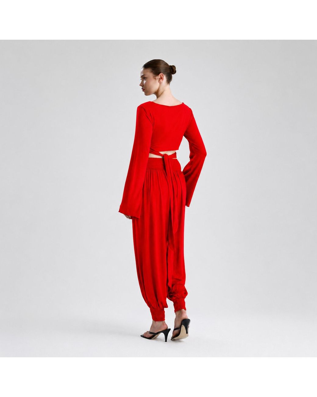 Maison De Gala Red Valerie Scarlet Drape Set