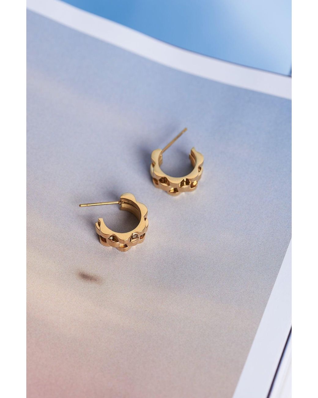 Ballinger Jewellery Metallic Baby Watch Strap Hoop Earrings