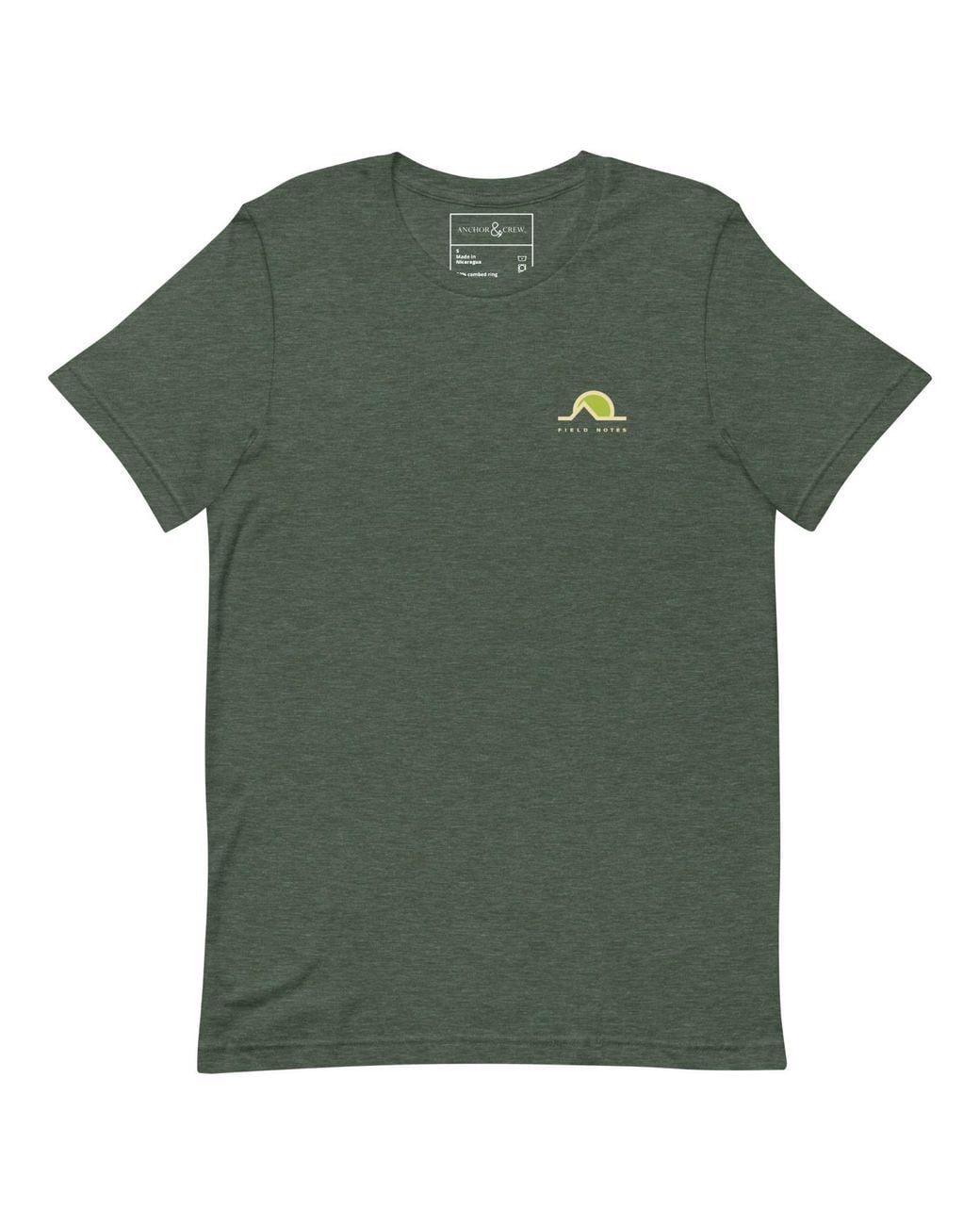 Anchor and Crew Green Forest Four Field Notes Organic Cotton T-Shirt