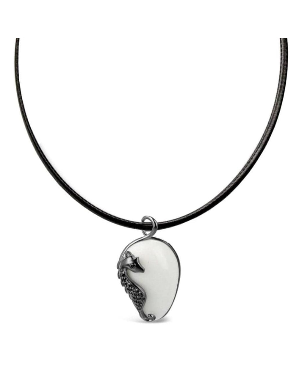 Bellus Domina Metallic Sterling And Seahorse Necklace