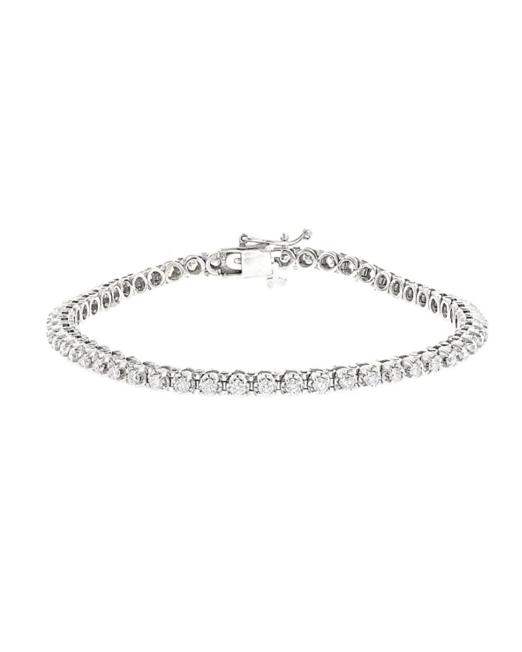 Augustine Jewels Metallic Delicate Diamond Tennis Bracelet