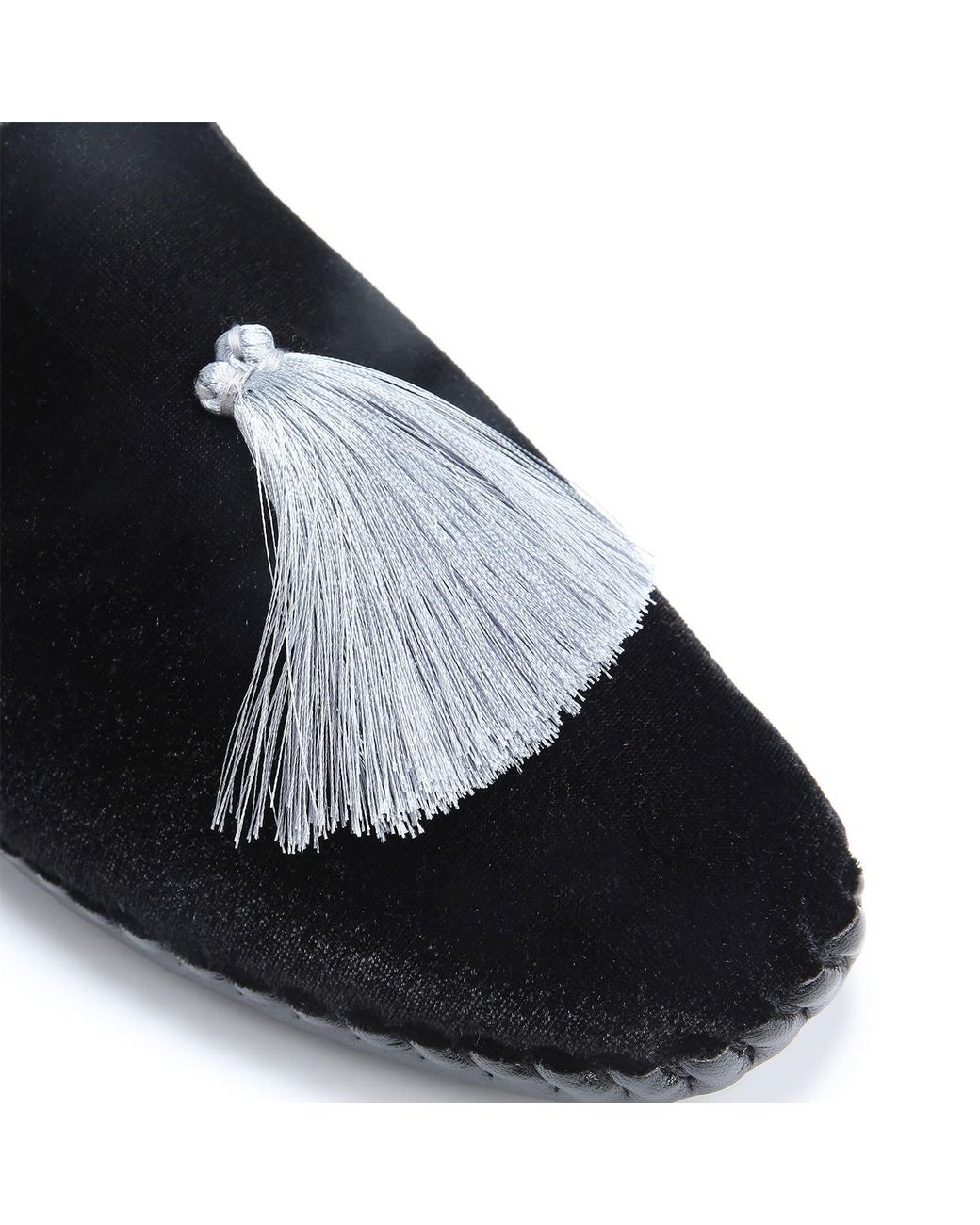 NOT JUST PAJAMA Black Classic Handmade Slippers