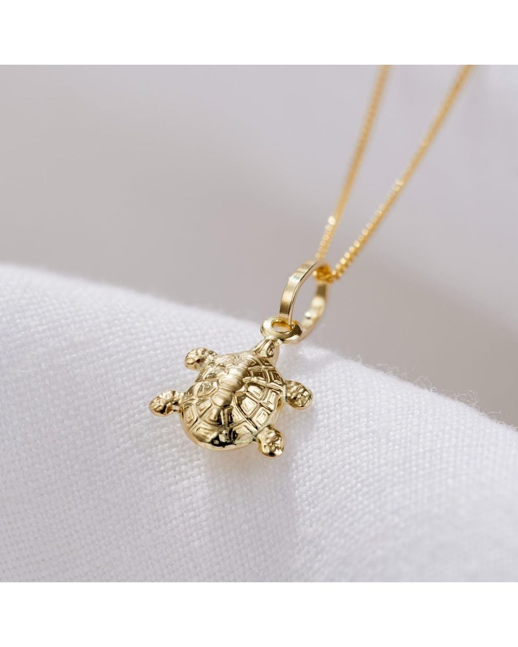 Posh Totty Designs Metallic Gold Turtle Pendant Necklace