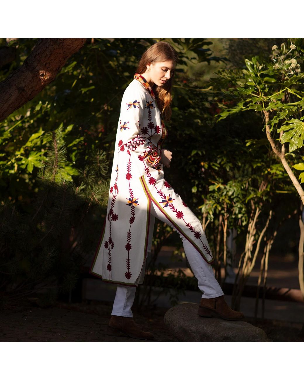 Antra Designs Multicolor The Snow Aztec Coat