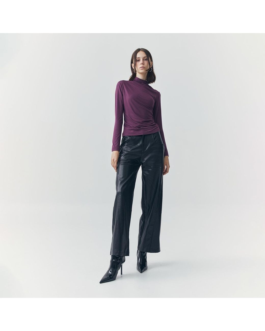 Ats the Label Purple Mira Plum Long Sleeve Top