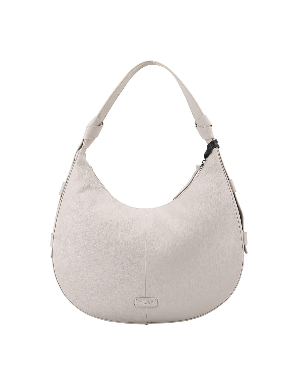 Lloyd Baker Gray Emmy Leather Hobo/Shoulder Bag- Neutrals
