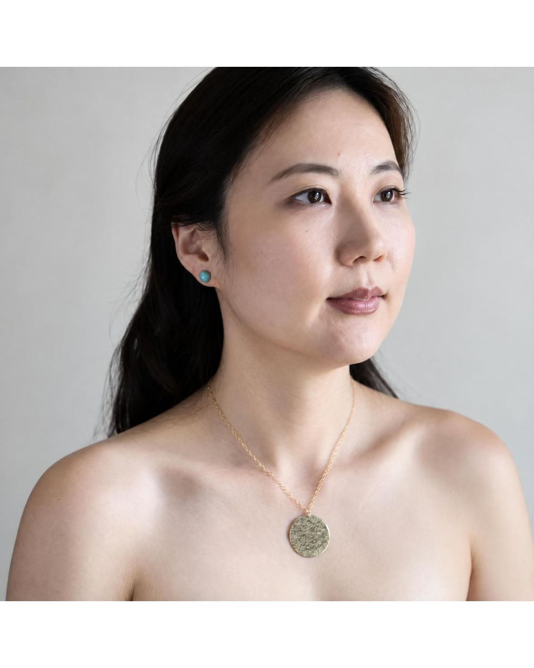 Heather Hawkins Jewelry Metallic Hand Hammered Disc Necklace