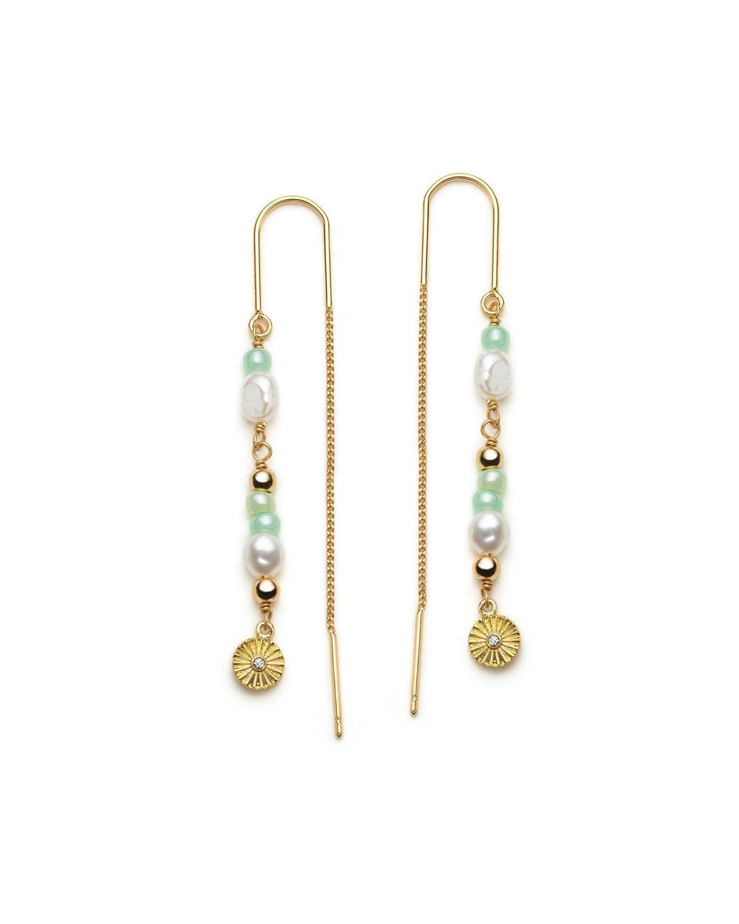With Love Darling Metallic Innovation Beaded Chain Earring