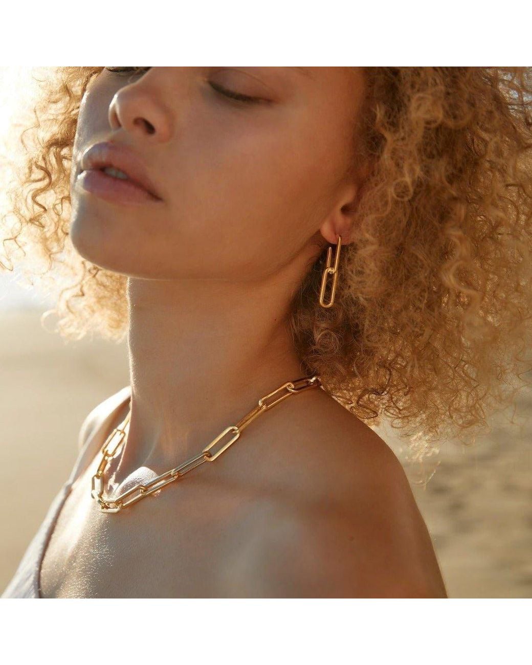 With Love Darling Metallic Mia Two Link Earrings