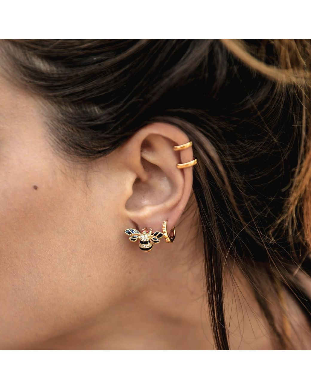 SALLY SKOUFIS Metallic Alchemy Duo Ear Cuff