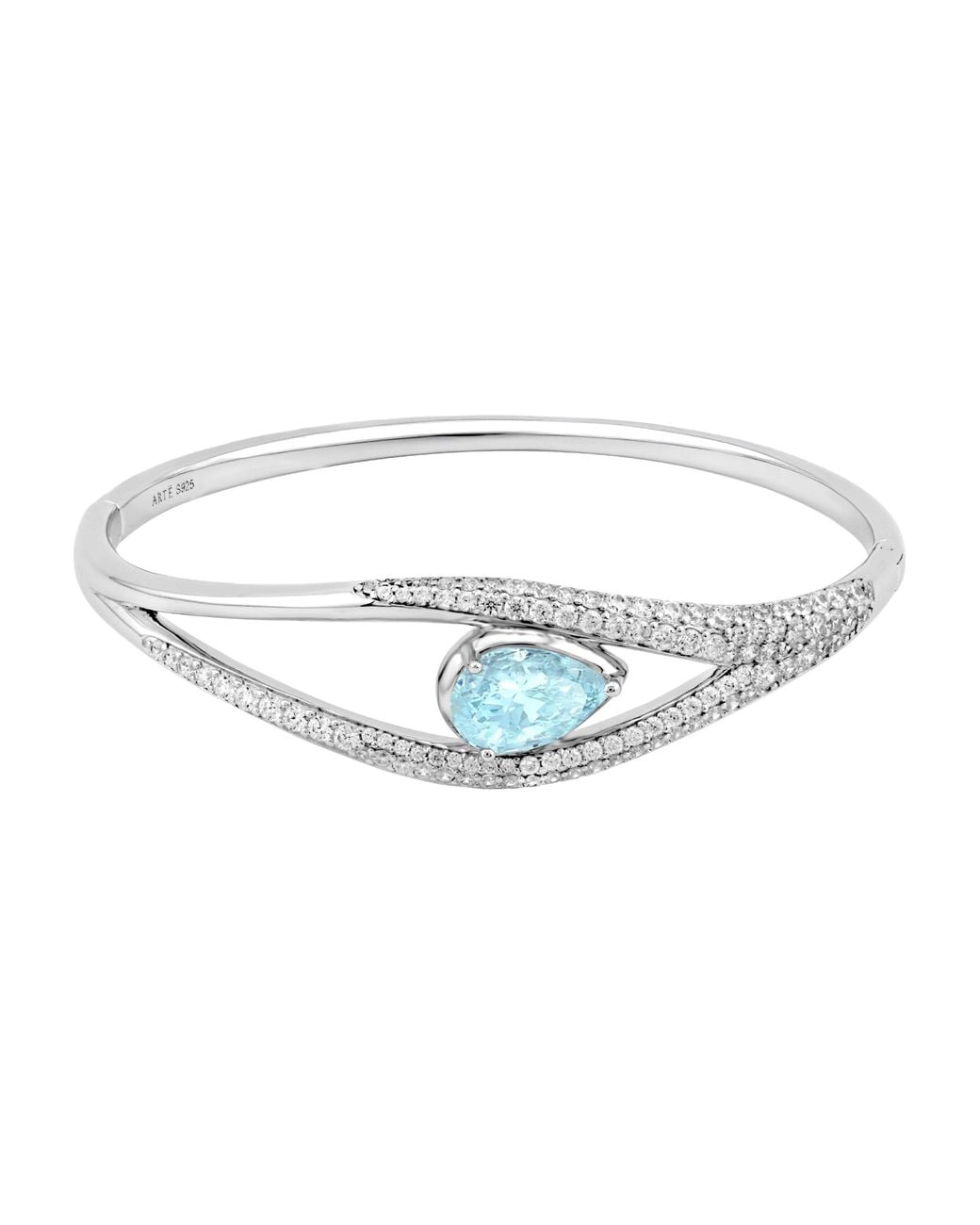 Arte Madrid Blue Sierra Pavé Contour Bangle