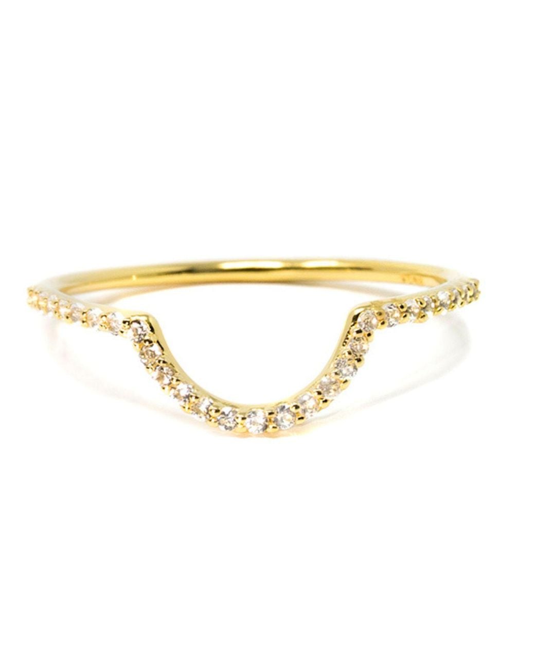 NASI SILVER Metallic Ora Half Eternity Ring- Topaz