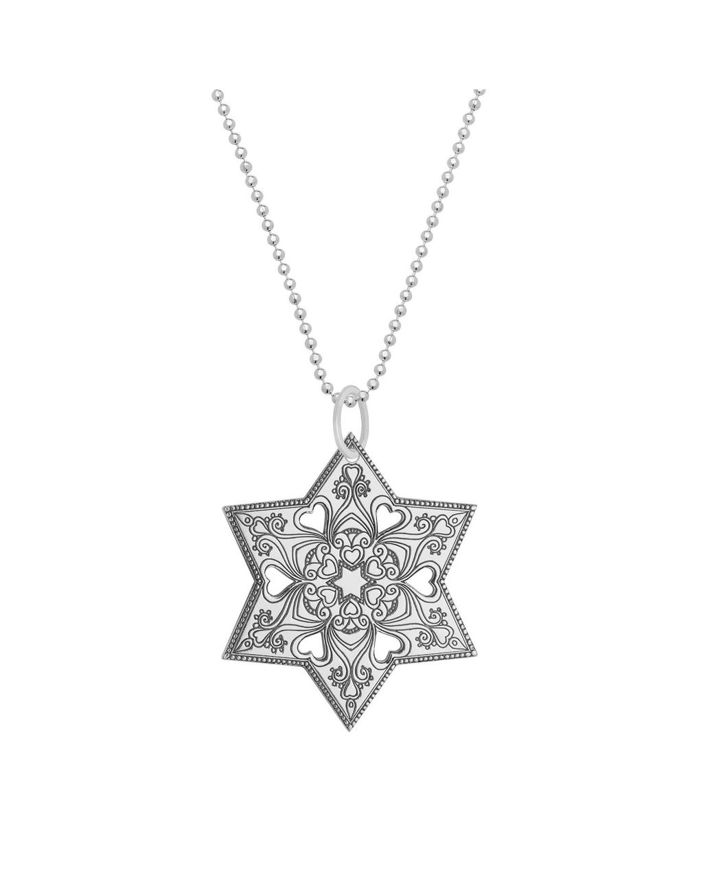 CarterGore Metallic Small Mandala Star Pendant Necklace