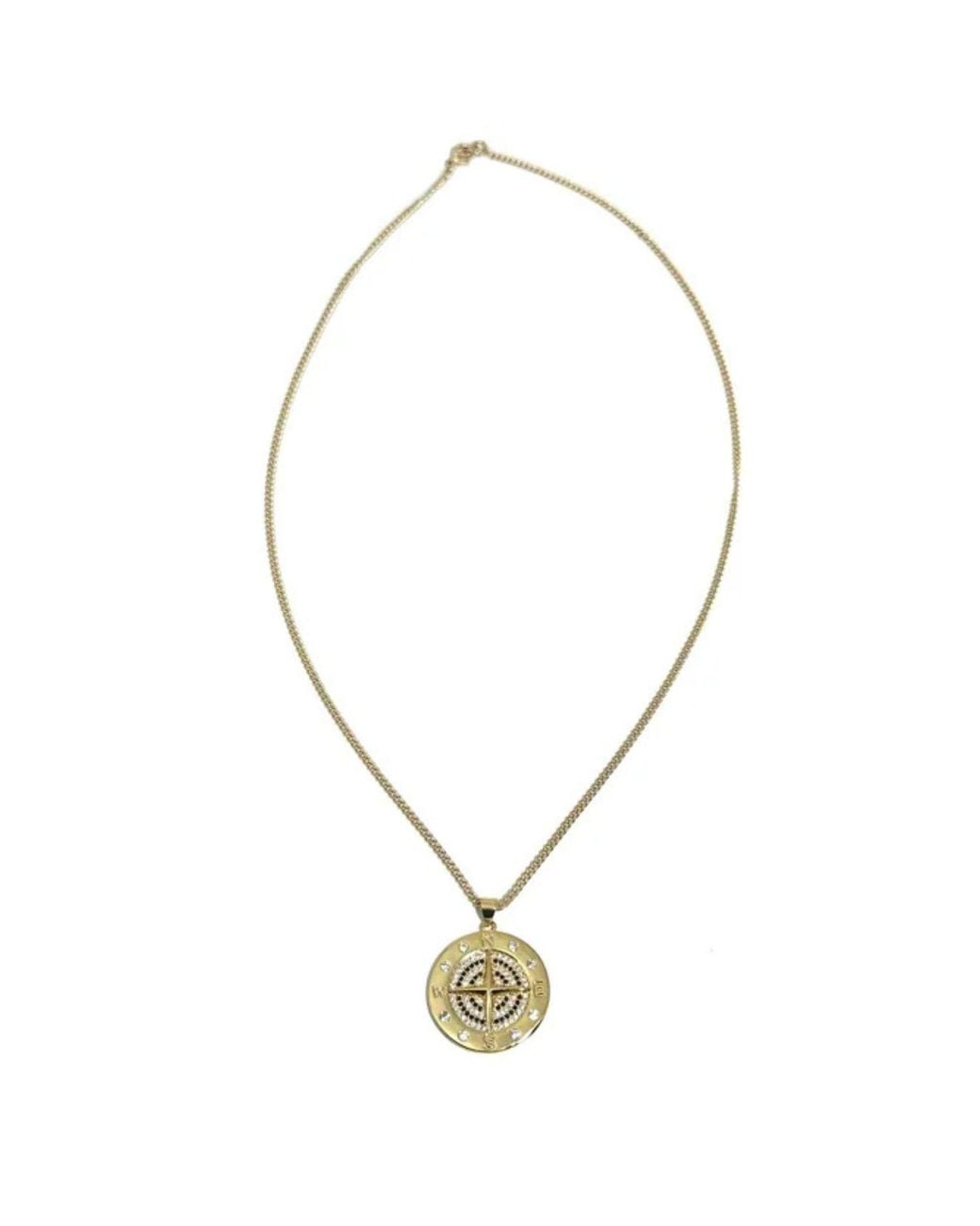 Rachel Nathan Metallic Compass Necklace
