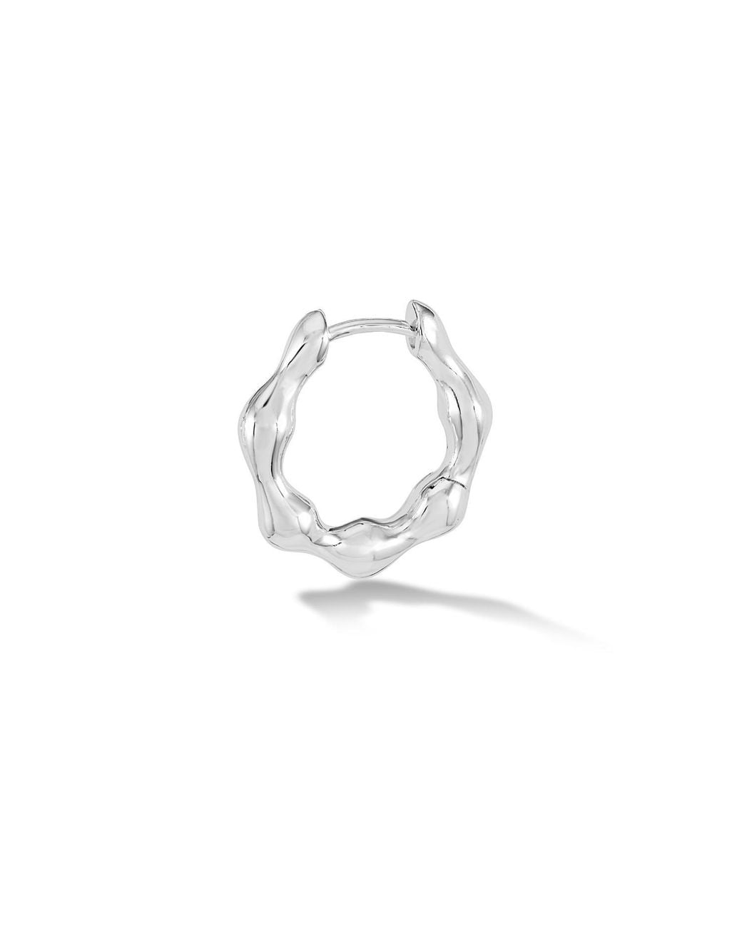 Dower & Hall White Single Waterfall Hinged Hoop for men