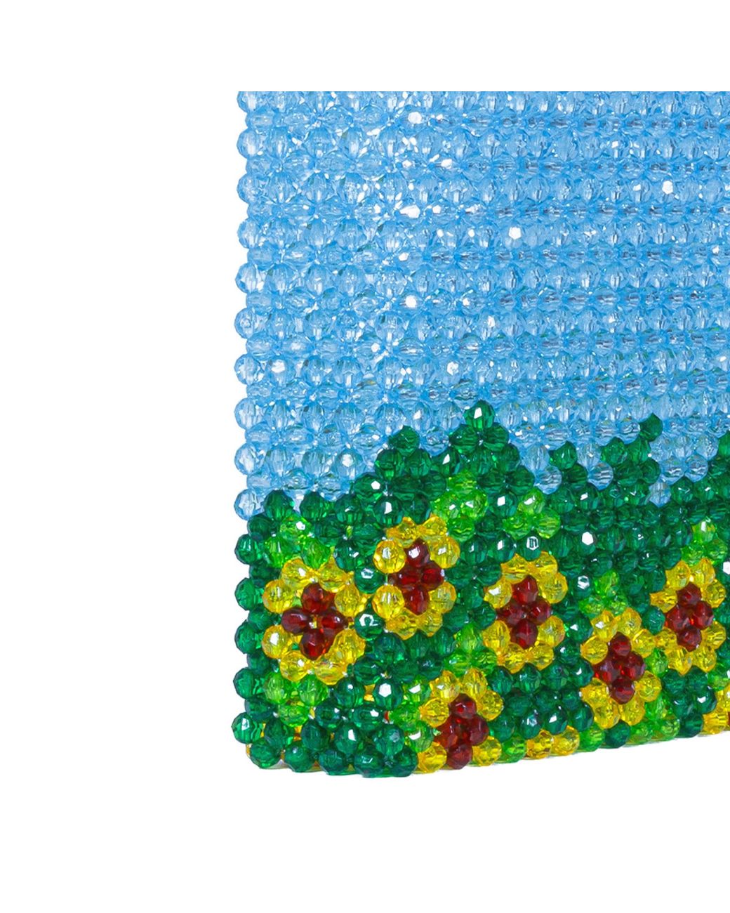 Tillie Beads Blue Sky Sunflower Detail And More Tote Bead Bag