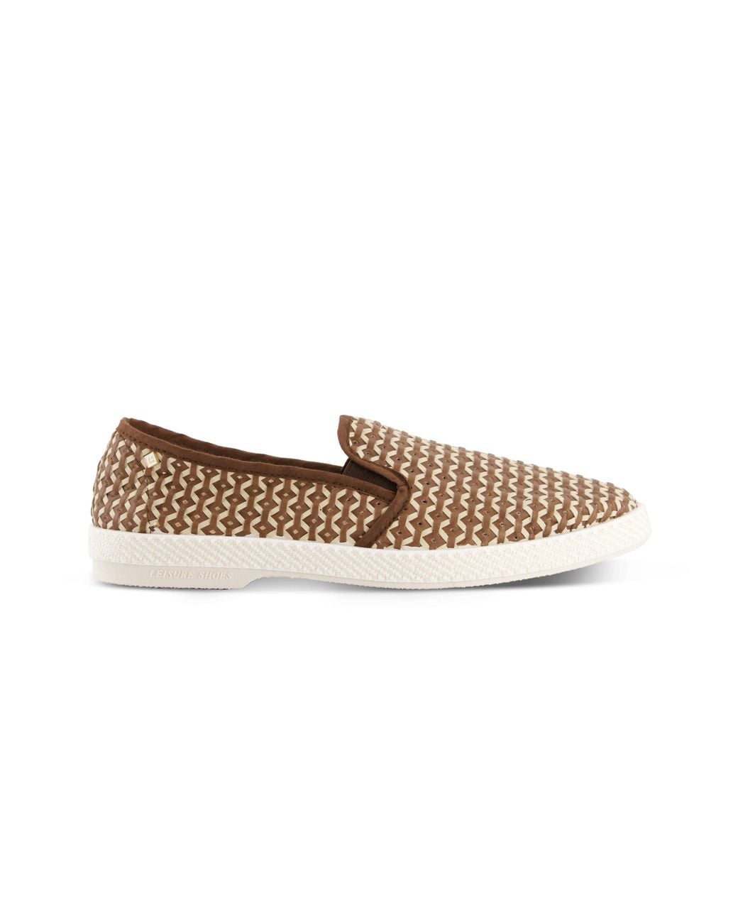 Rivieras Brown Classic Woven Leatherette Slip-On Loafer