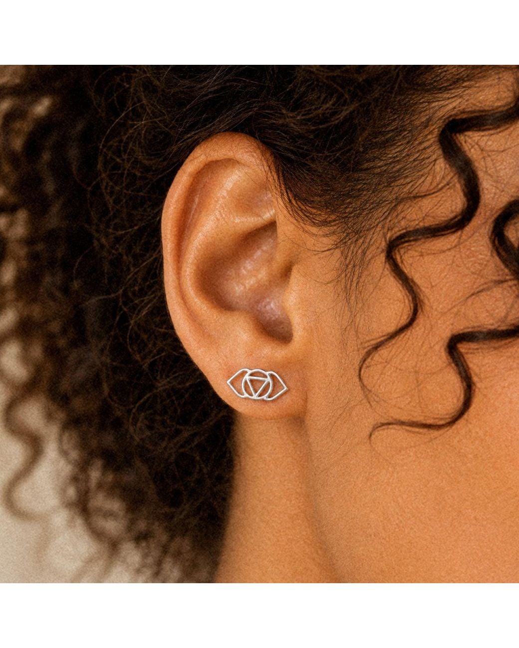 The Jewellery Store London Metallic Third Eye/Ajna Chakra Stud Earrings