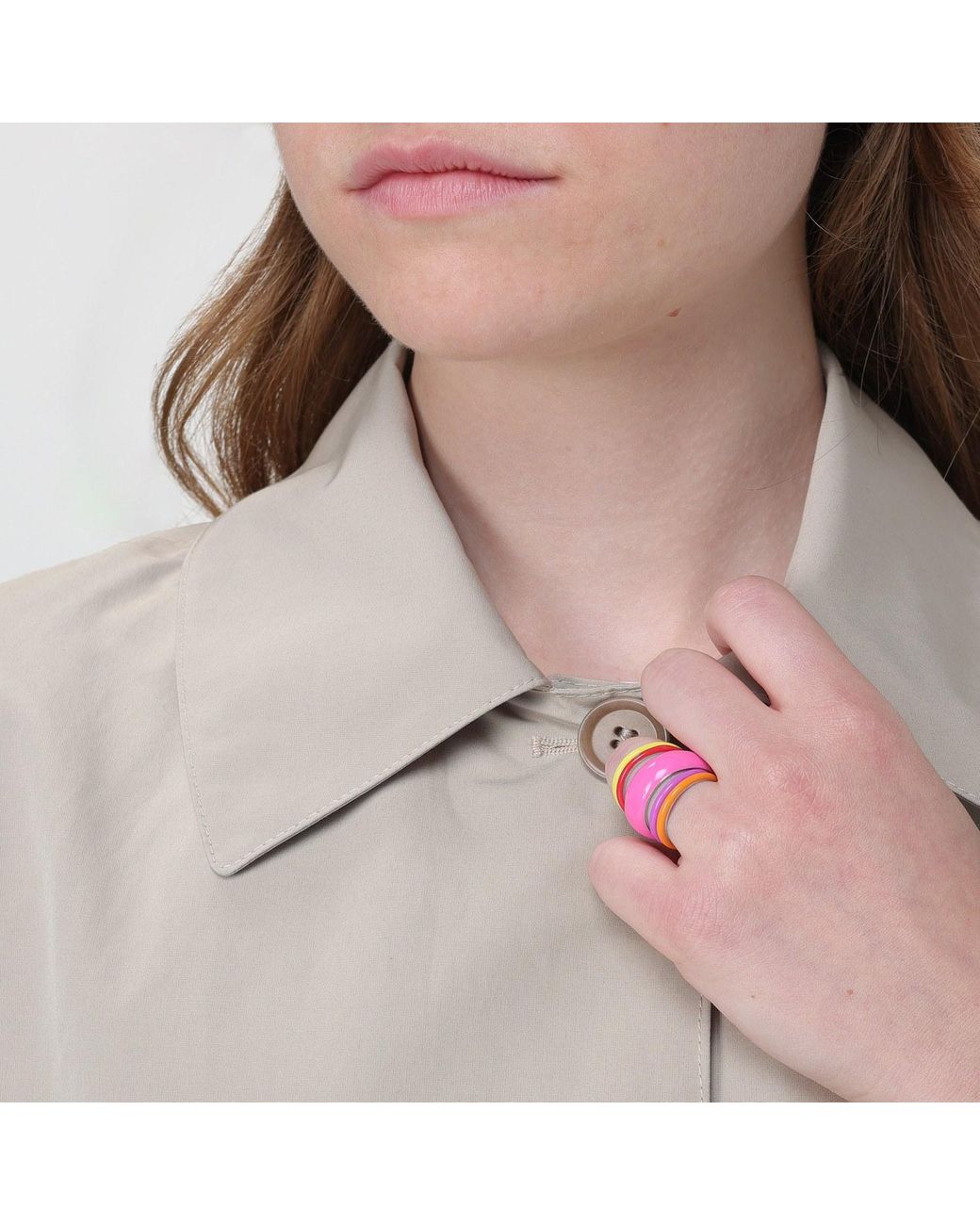 Pinnole Yellow Thin Ring