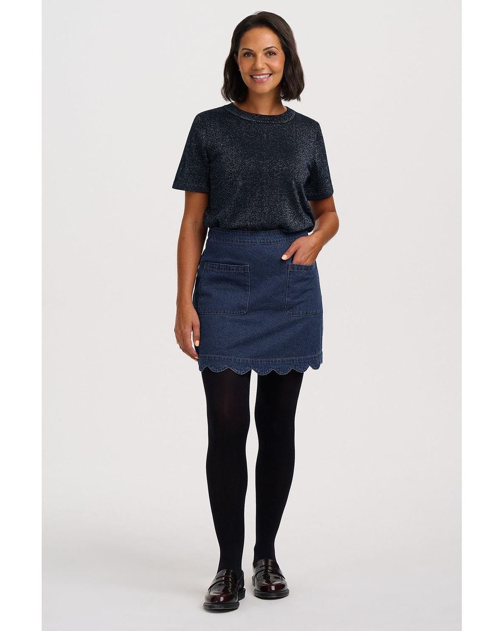 Sugarhill Black Ada Sparkly Knitted Top