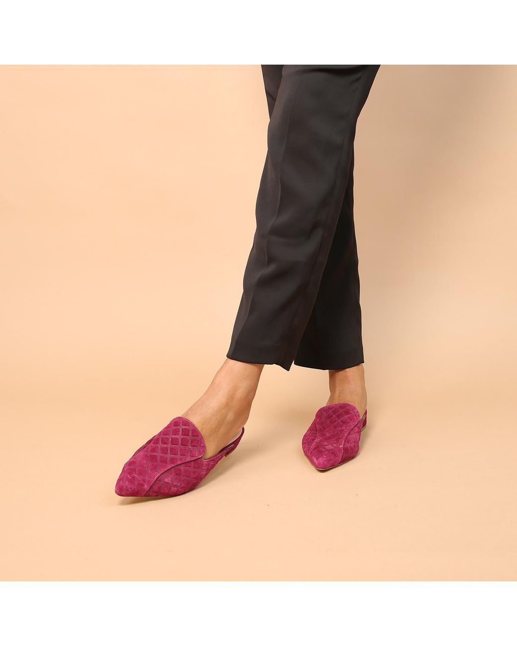 Alterre Purple Malbec Puff Twiggy Pointed Loafer