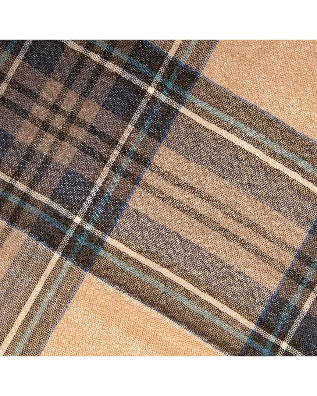 Kinalba Brown Weekender Camel Stewart Cashmere & Silk Scarf