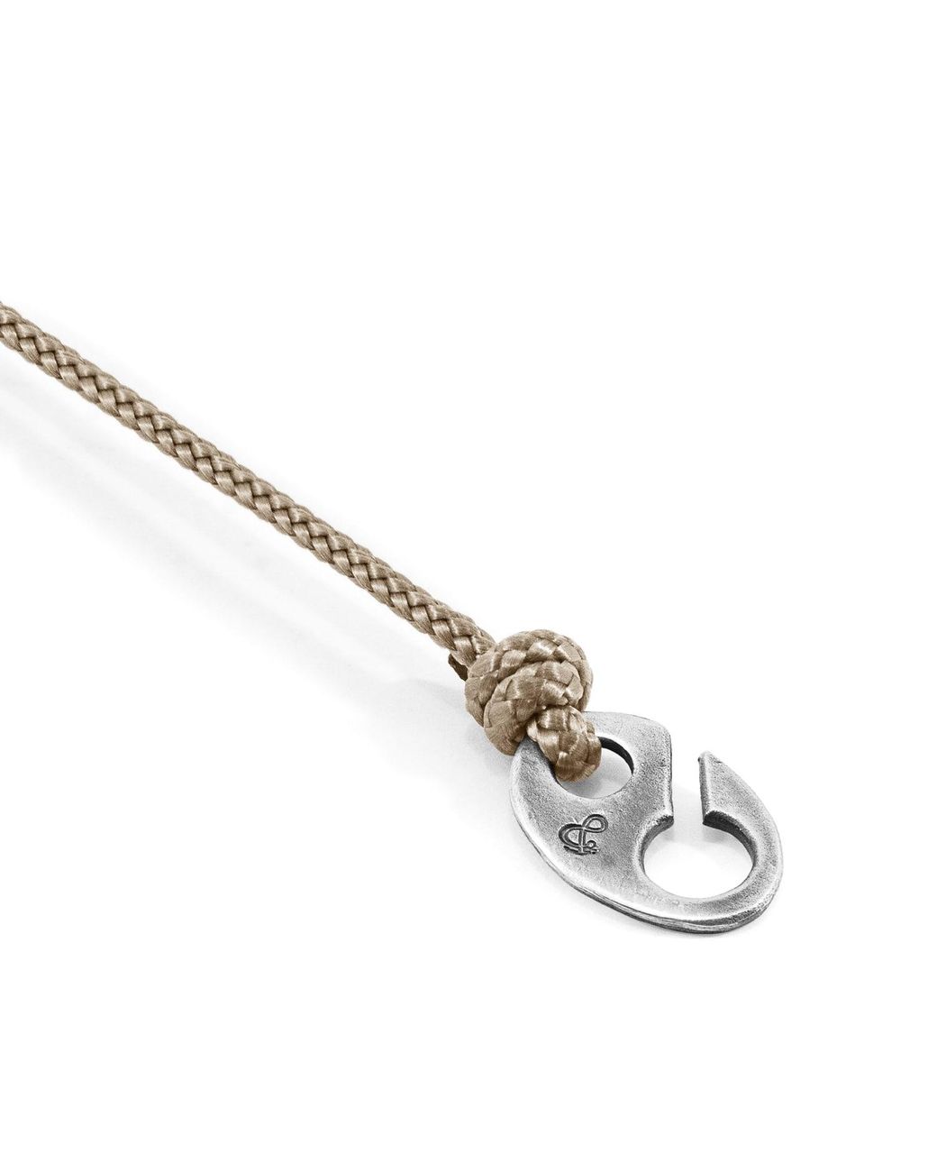 Anchor and Crew Metallic Sand Windsor & Rope Bracelet for men