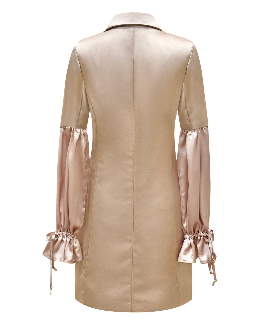 Why Mary Natural Neutrals Double Breasted Coat Dress