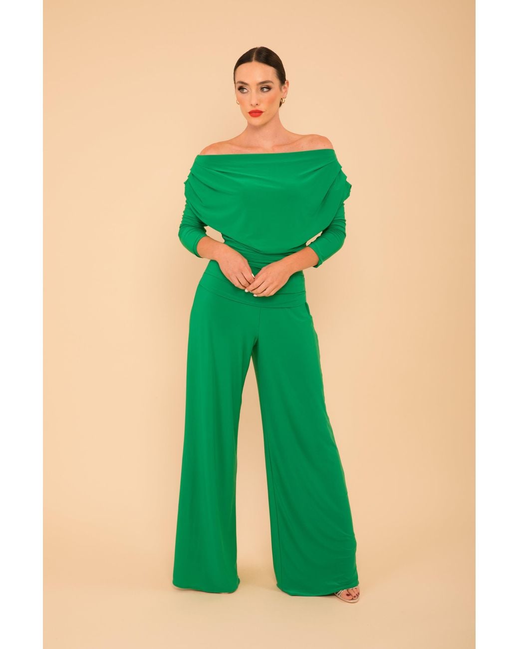Atom Label Green Carbon Jumpsuit With Sleeve