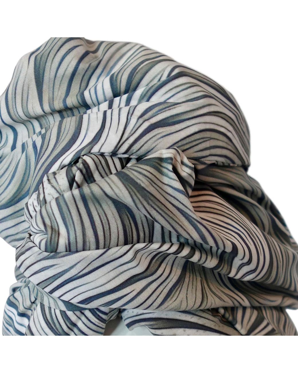 Romer Millinery Black Twisturban Turban Waves Coiffure