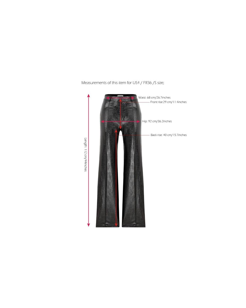 NAZLI CEREN Gray Millie Straight Cut Croc-Effect Trousers