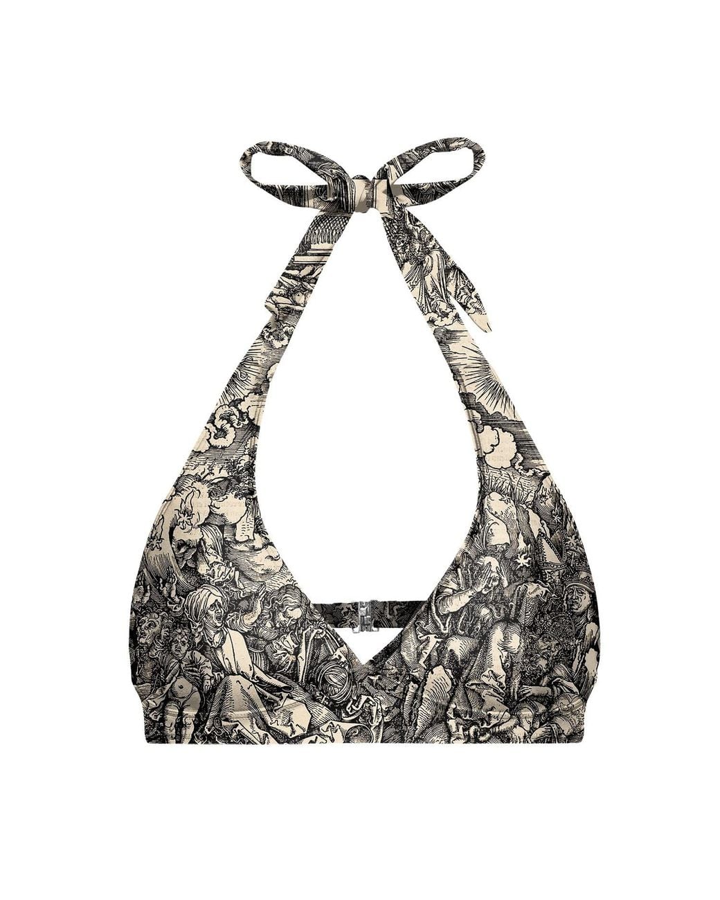 Aloha From Deer Black Durer Series Fifth Seal Halter Neck Bikini Top