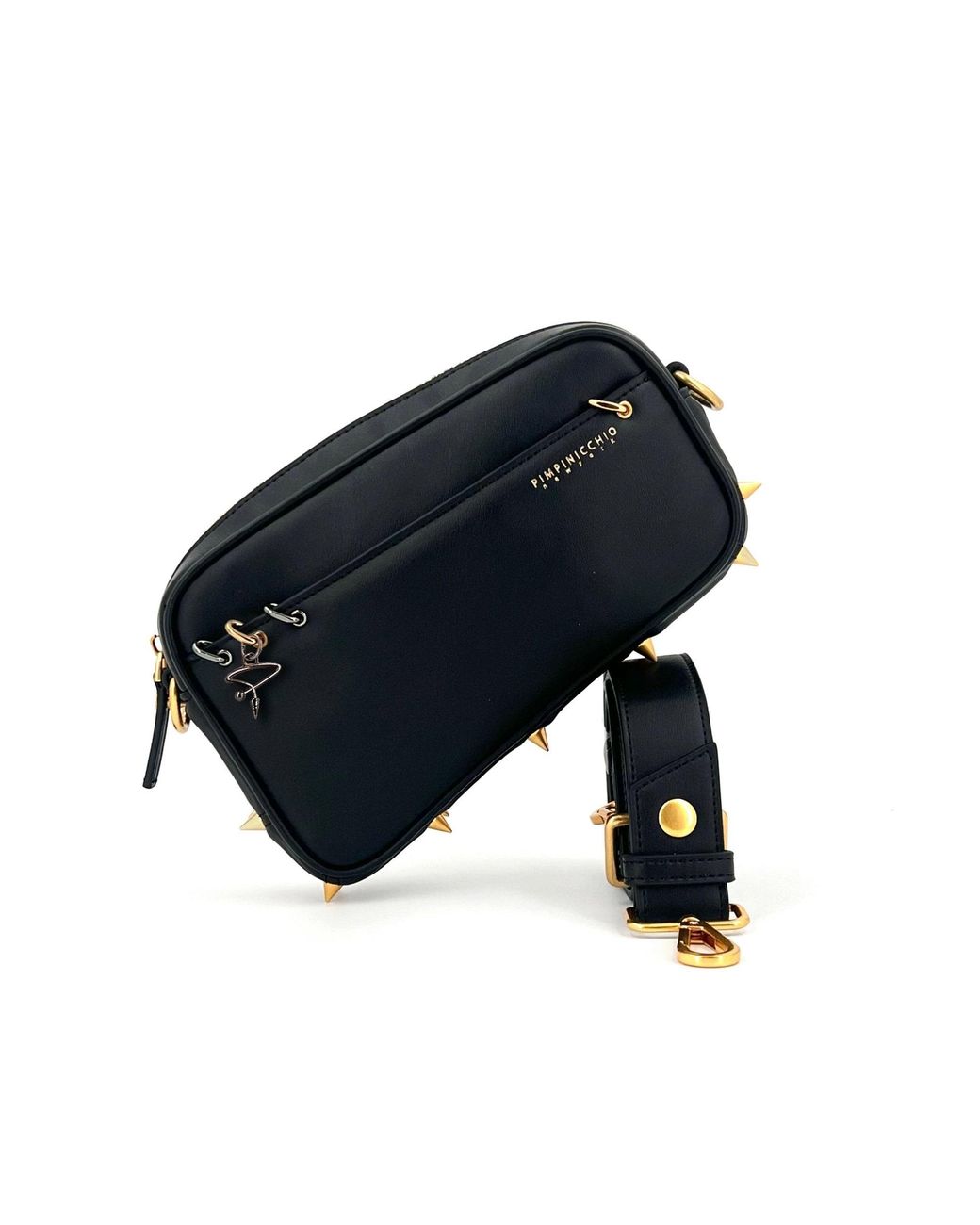 Pimpinicchio New York Black Asymmetrical Belt Bag for men