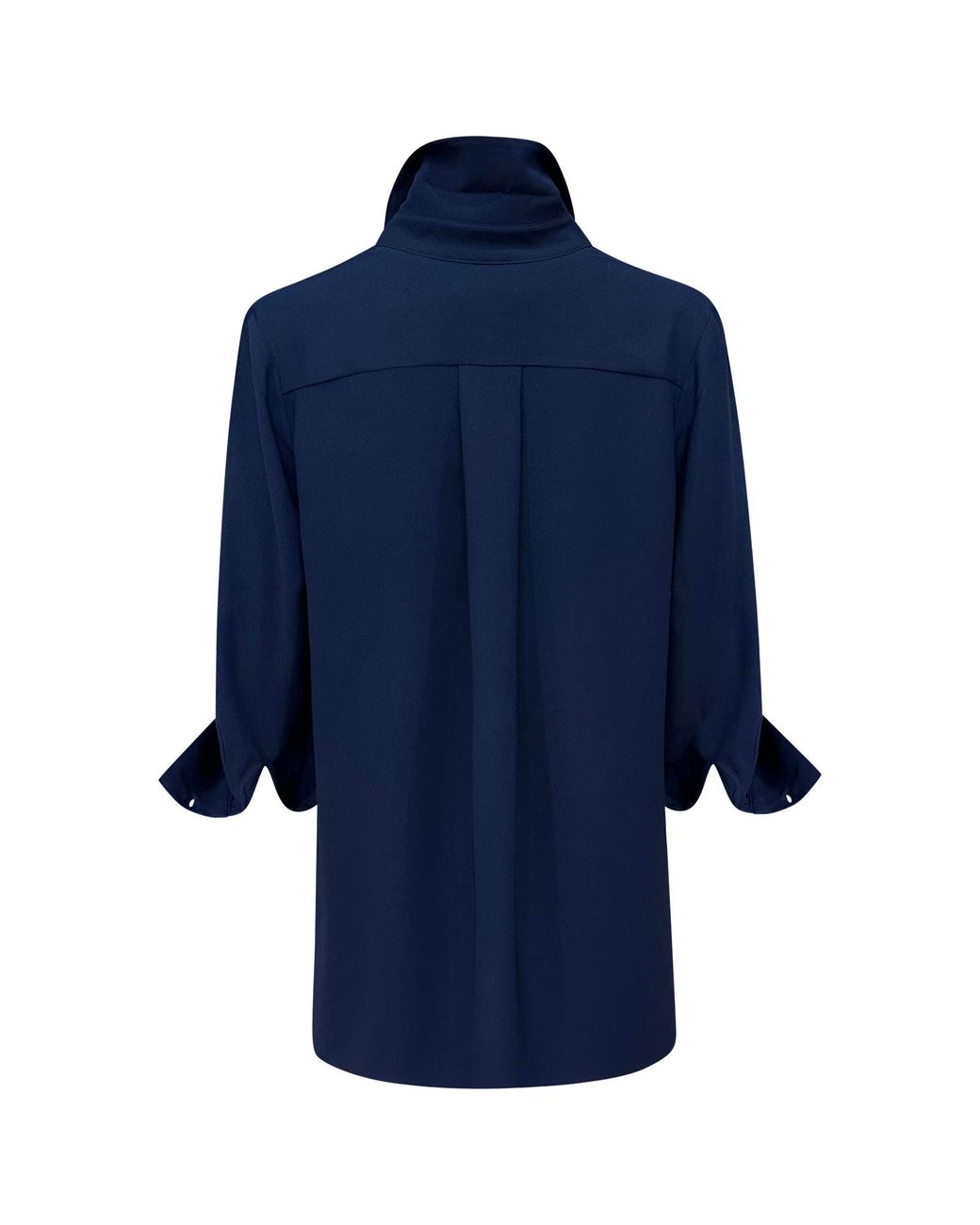 Perlavera Blue Sienna Three Quarter Sleeve Length Missy Fit Shirt